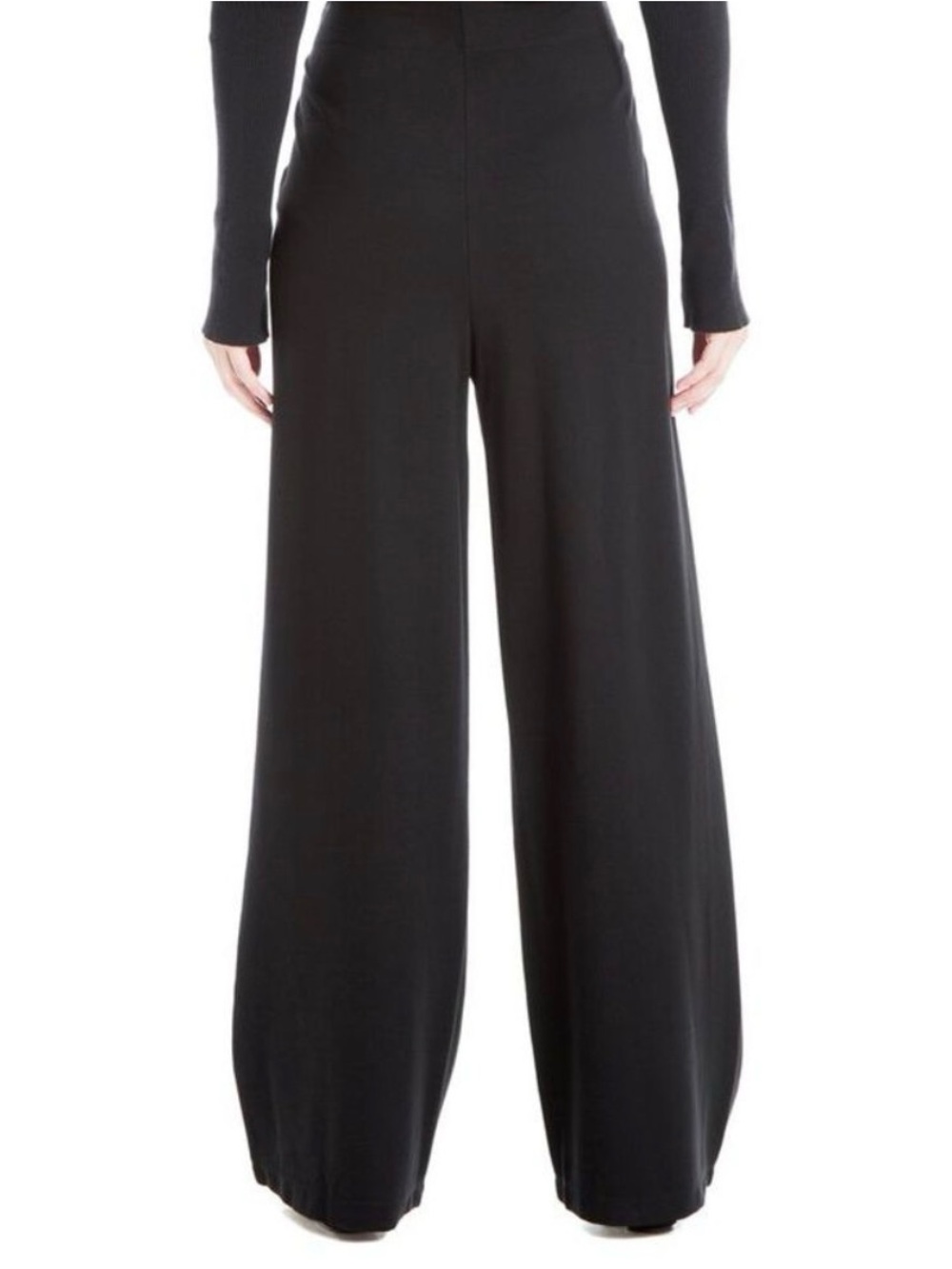 Max Studio NWOT Black High-Waist Wide Leg Pants with Buttons Nautical Sailor L - Picture 3 of 7